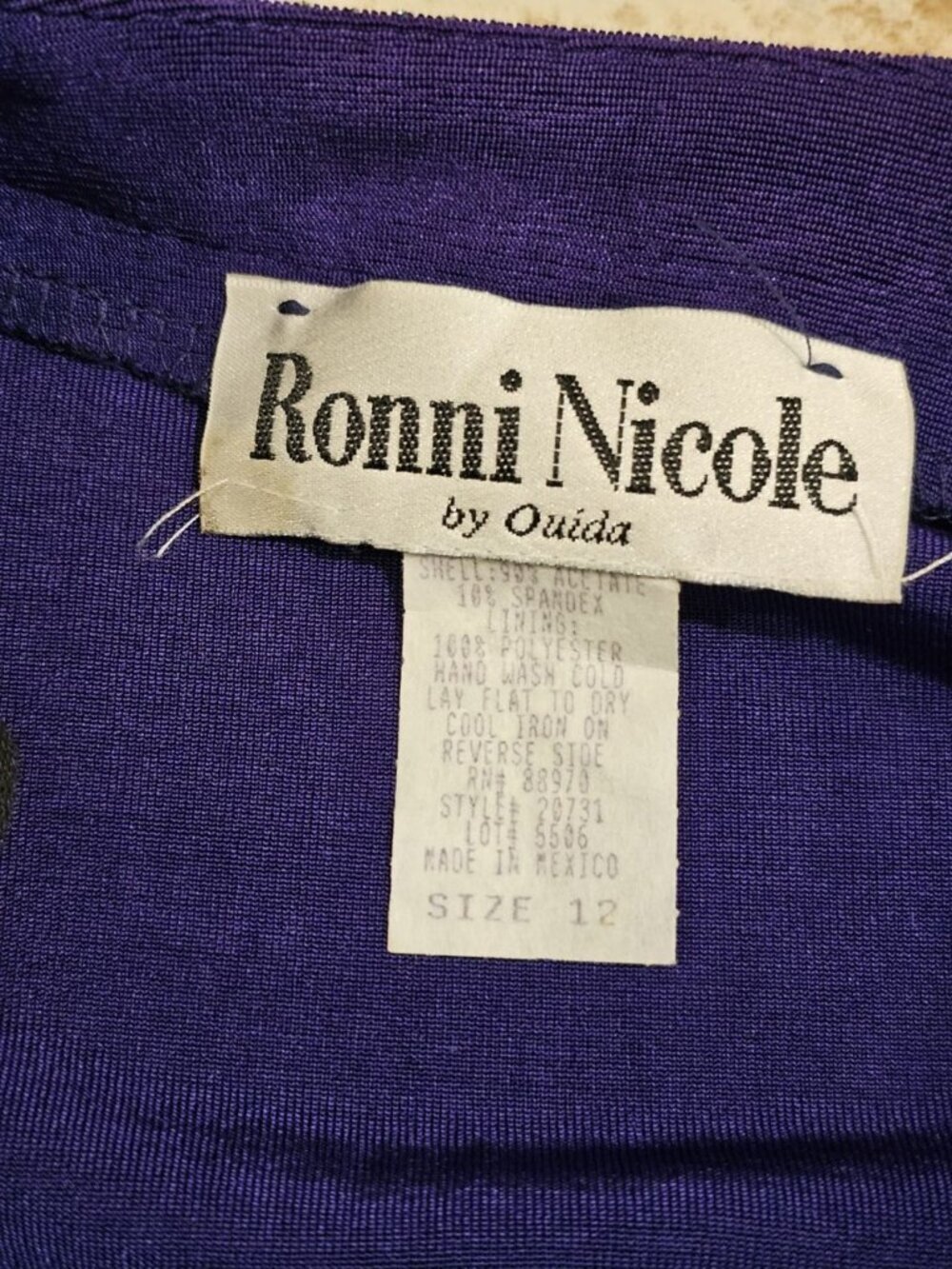 Ronni Nicole 12 Purple Glitter Tank Duster 2Pc Set Evening Archival Statement - Picture 4 of 10